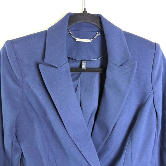 White House Black Market Navy Blue Military Button Blazer Jacket 0 570277166 - Picture 13 of 16